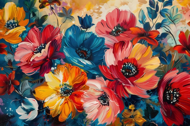 colorful flowers illustration