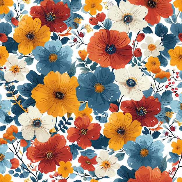 colorful flowers illustration