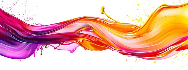 Photo colorful flowing paint background vector presentation design illustration in the style of white back