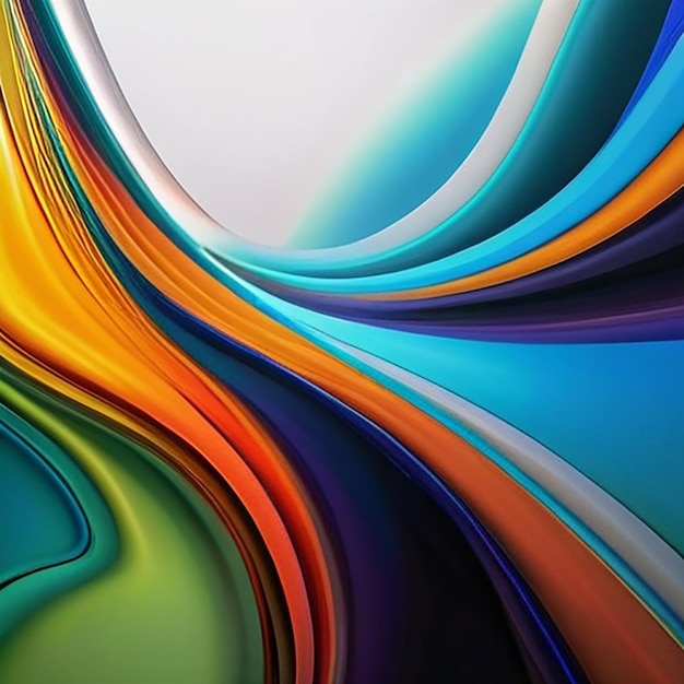 Colorful fluid dynamics for background with AI generative