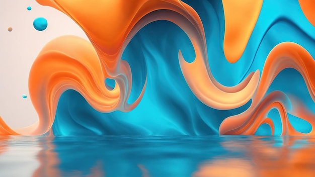 Colorful fluid wave abstract background liquid shapes Colorful abstract