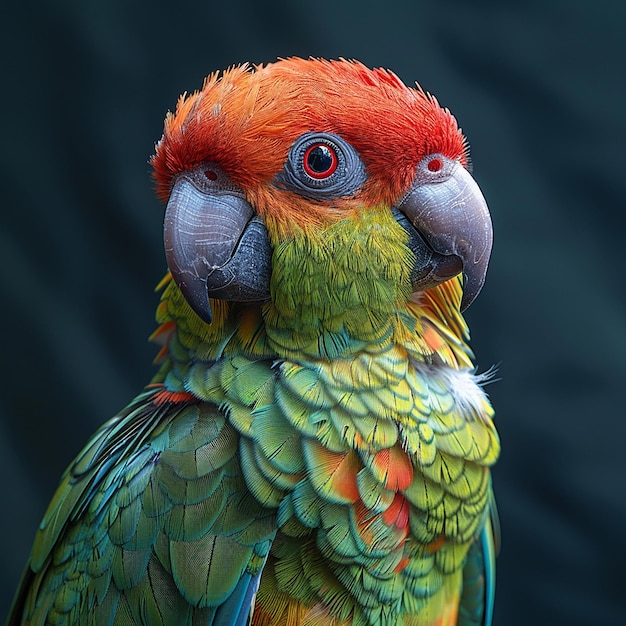 Colorful flying parrot Beautiful macaw bird