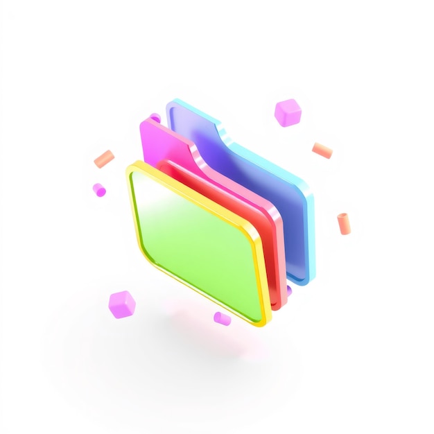 Colorful folder icon with bright accents