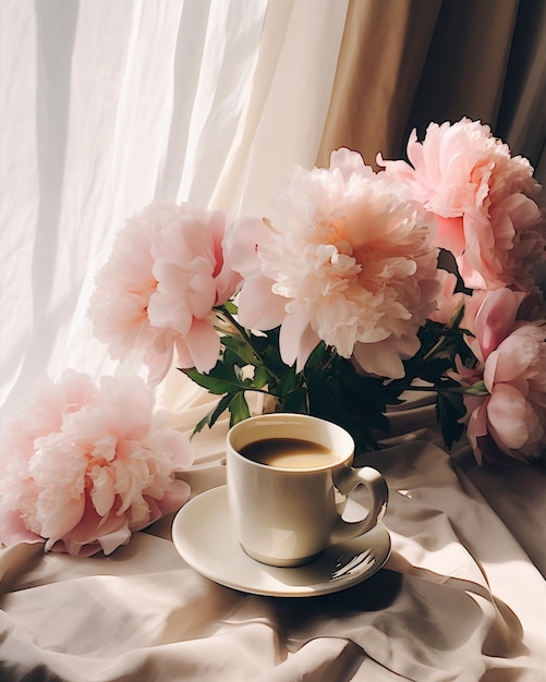 Colorful food pink pastel delicious dessert french sweet taste cup breakfast flower