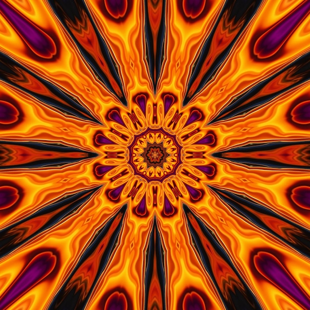 A colorful fractal image of a flower design.