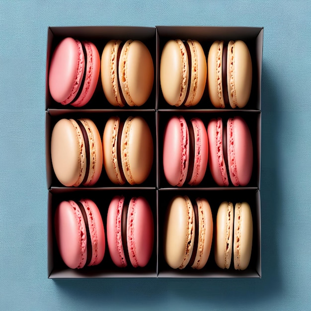 Colorful French Macarons generative art by AI