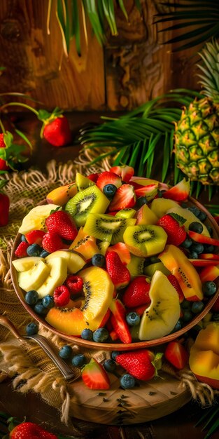 Colorful Fresh Fruit Salad