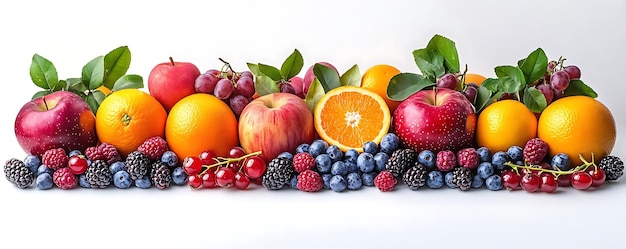 Colorful Fruit and Berry Still Life Photo