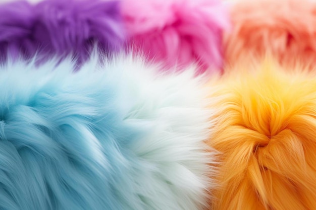 Photo colorful fur close up