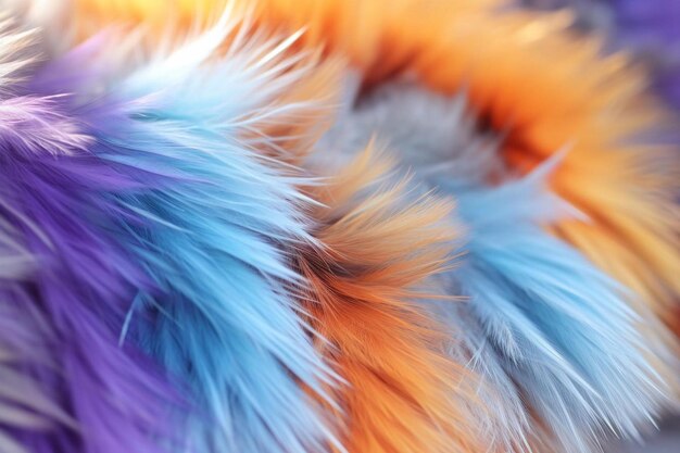 Photo colorful fur close up