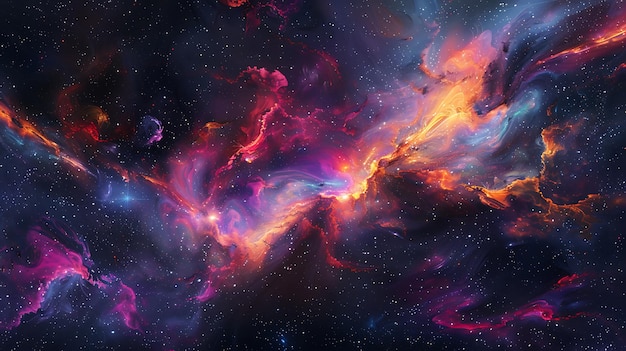 Photo a colorful galaxy is shown in this image