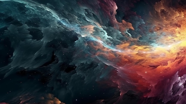 A colorful galaxy wallpaper with a nebula and stars in the backgroundgenerative ai