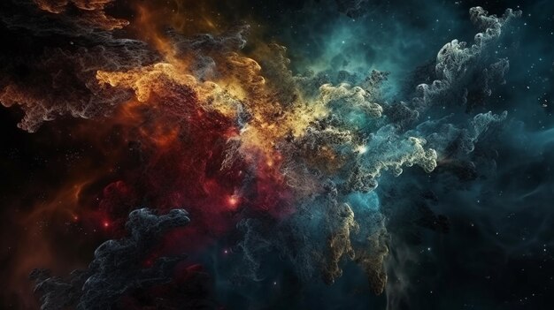 A colorful galaxy wallpaper with a nebula and stars in the backgroundgenerative ai