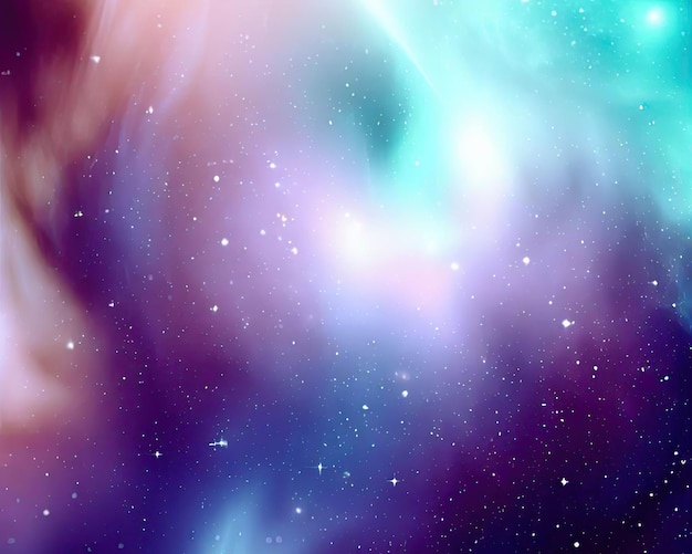 A colorful galaxy with a purple and blue background