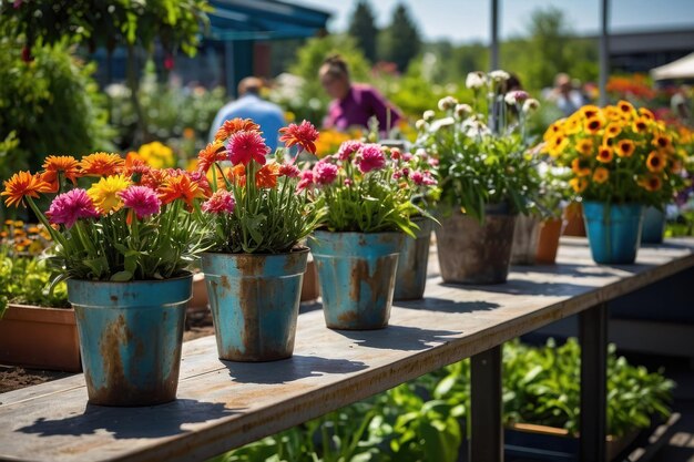 Colorful Garden Center with Variety of Plants