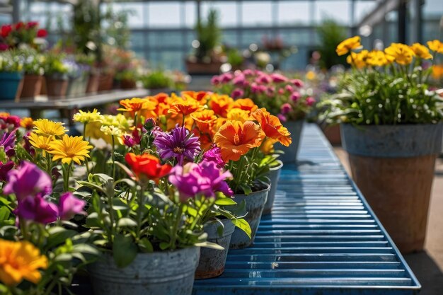 Colorful Garden Center with Variety of Plants