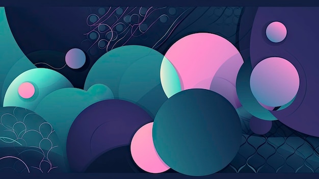 Colorful geometric background design Abstract composition with shapes Futuristic backdrop ai generative