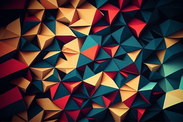 Colorful geometric background Generative AI illustration