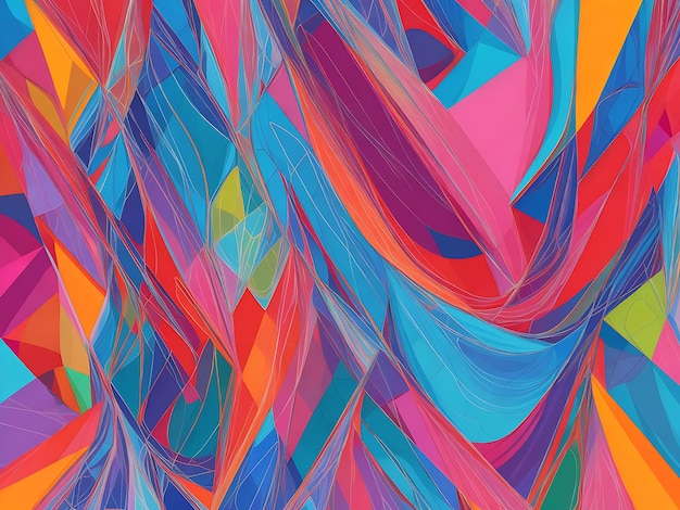 colorful geometric pattern abstract art clean