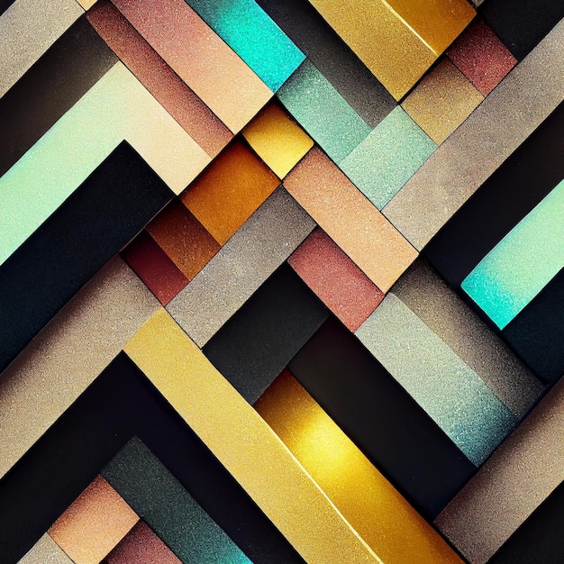 A colorful geometric pattern with a square in the middle.