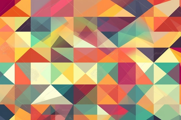 A colorful geometric pattern with a triangle in the middle.