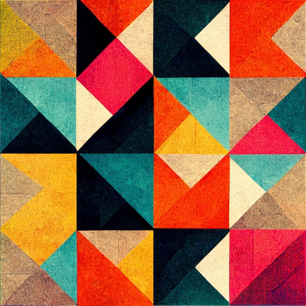 A colorful geometric pattern with the word " on it "