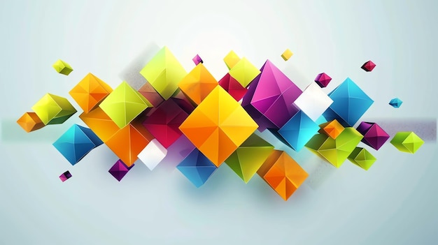 Colorful geometric shapes in a modern abstract design