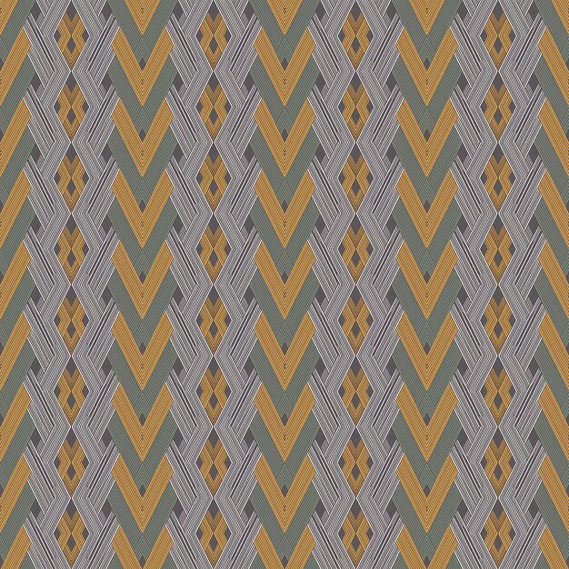 Photo colorful geometric textile pattern featuring chevron designs with a bold color palette