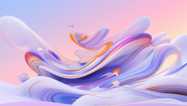 Colorful gradation with fluid waves Abstract background