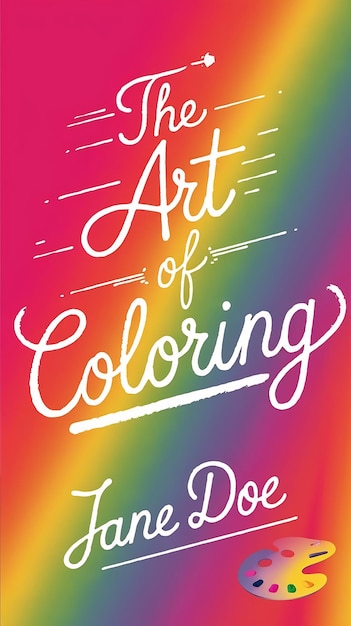 Photo colorful gradient book cover