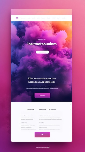 Colorful Gradient Landing Page Design for Instagram Website