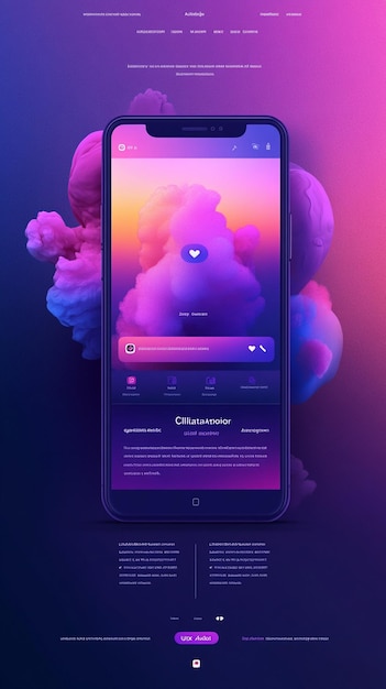 Colorful Gradient Landing Page Design for Instagram Website