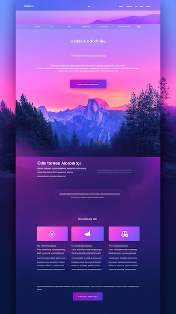 Colorful Gradient Landing Page Design for Instagram Website