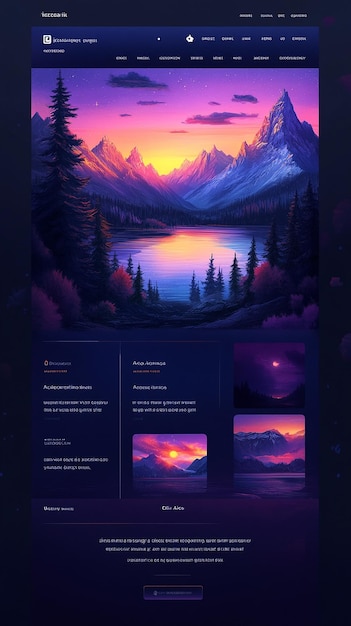 Colorful Gradient Landing Page Design for Instagram Website