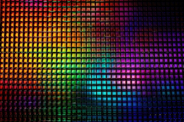 Colorful grid pattern background created with Generative AI technology