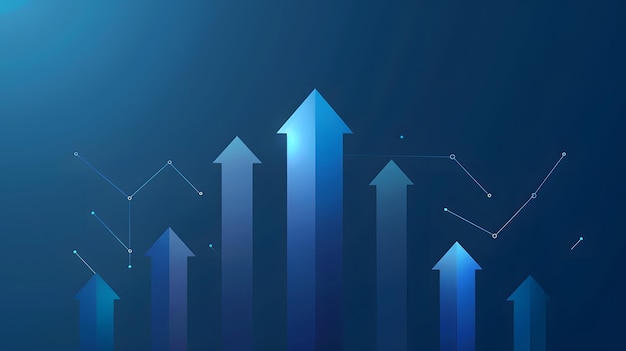 Colorful Growth Minimalistic Arrow Charts Illustrating Progress