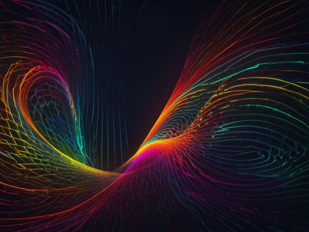 colorful harmonious patterns swirling in_ai generated