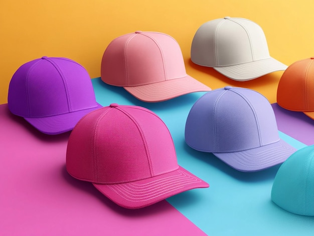 Colorful Hat Mockup View