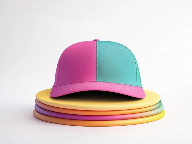 Photo colorful hat mockup view