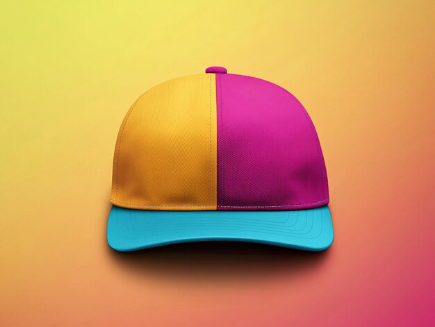 Photo colorful hat mockup view