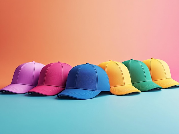 Photo colorful hat mockup view