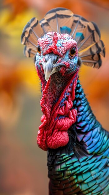 a colorful head of a dragon with a horn on its head