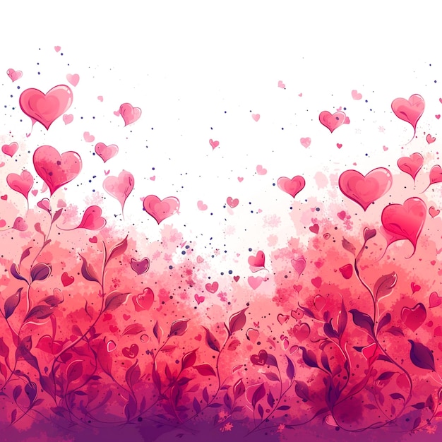 Colorful Heart Confetti Vibrant Love and Celebration Background