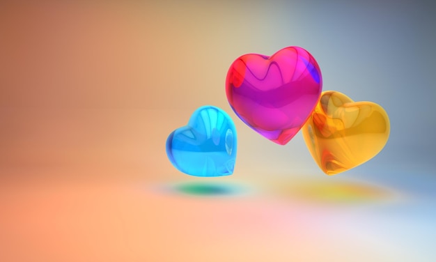 A colorful heart with the word love on it