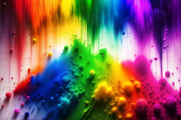 Colorful holi powder on white background ai genrator