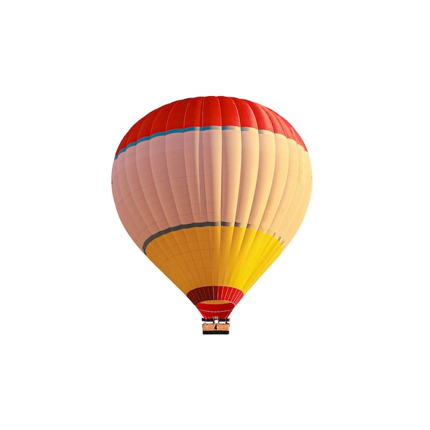 Colorful hot air balloon isolated on white