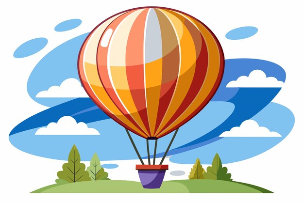 Colorful Hot Air Balloon Soaring Through the Sky