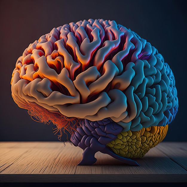 colorful human brain illustration