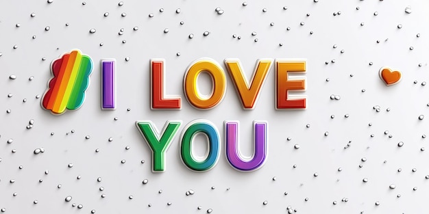 Colorful I Love You Message