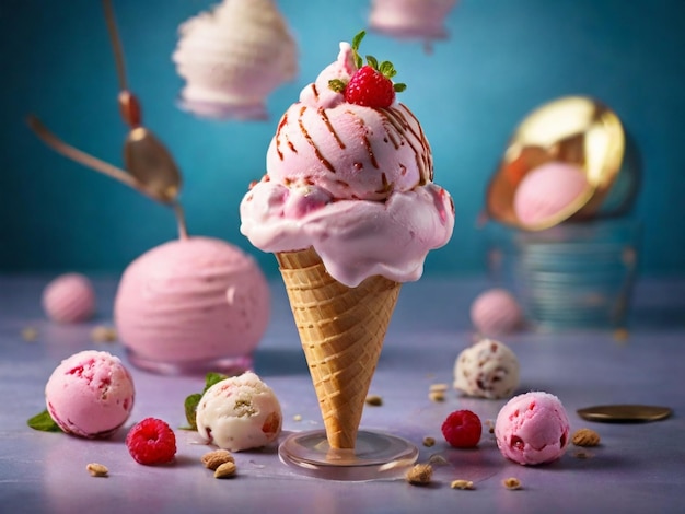 Colorful Ice Cream Delights